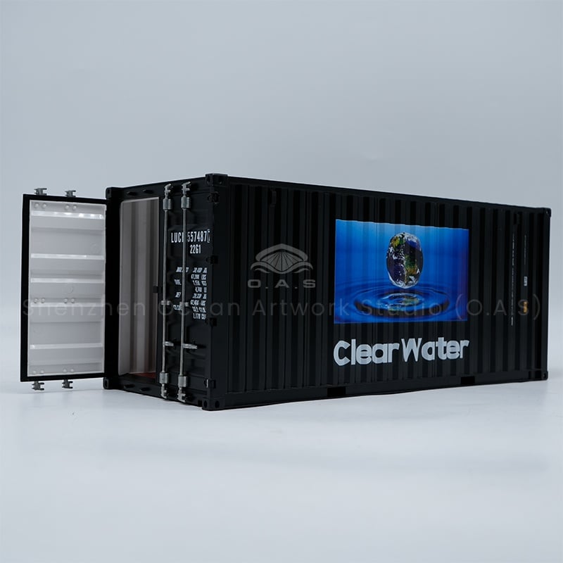 【LAC】O.A.S Factory Customized 1:20 Scale Clear Plastic Container Model Customized  Gift Shipping Boxes for Water Storage