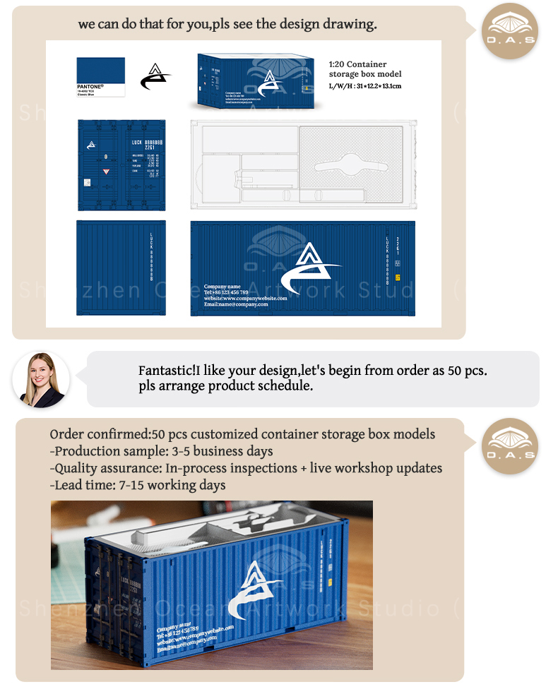 O.A.S ship model factory ingenuity to create a 1 to 20 OTG liquid bag container model, accurate reduction of liquid bag container details, from the box structure to the outline of the liquid bag, every place is lifelike. Support logo customization, enterprises can integrate the logo into it, whether it is used for industry exhibition display, or as a professional gift, can highlight the characteristics of the enterprise, help the brand image upgrade, quickly customized. Amber@vesselmodel.com Tel: +86 18038048785