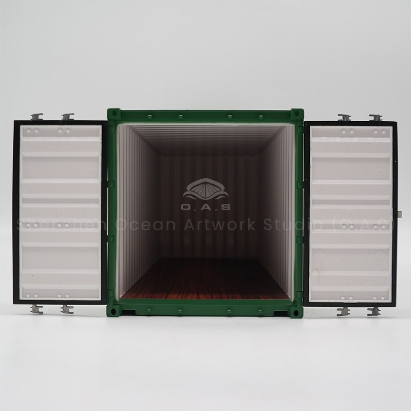 O.A.S container model customization expert, focus on 20 feet container model. The model is made with reference to the real container 1:20, with solid material, pure color and exquisite details. Factory direct sales, large volume and good price, can reduce procurement costs. Whether it is the exhibition to attract popularity, shop decoration, or corporate companion gifts, you can choose Haiyi Square, looking forward to calling to order! Amber@vesselmodel.com Tel: +86 18038048785