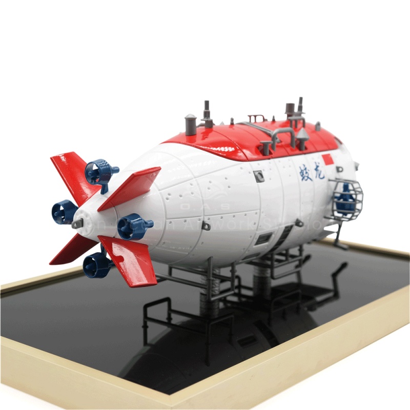 Created by O.A.S, this Jiaolong model accurately reproduces the streamlined design of the submersible, with a smooth shell and a detailed exploration instrument model. The overall shape is full of science and technology, showing the powerful function and excellent performance of Jiaolong deep-sea exploration.Amber@vesselmodel.com Tel:+86 18038048785