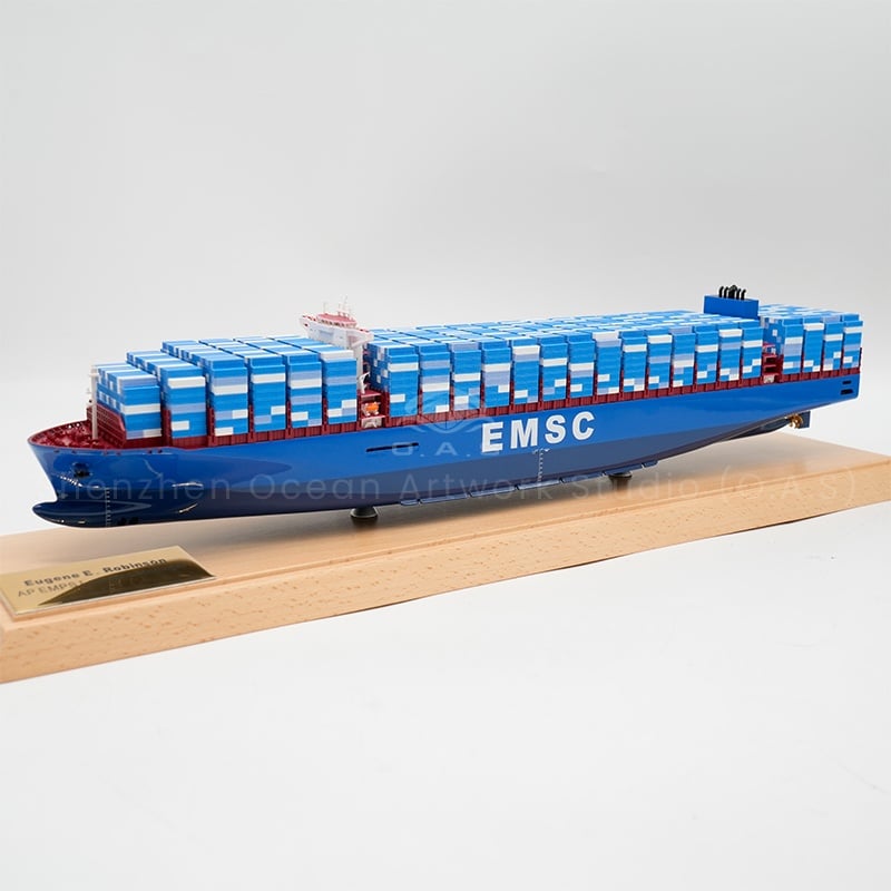 【LAC】O.A.S Manufacturer Handicraft Ship Model Upscale Business Gifts Scale 1:888 Cargo Boat Models Custom 45cm Container Ship Model