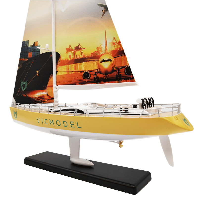 O.A.S Ship Model Factory specializes in customization. The 28cm VICMODEL sailboat model is unique. It precisely reproduces the original, with smooth lines on the hull. The exquisite craftsmanship is fully demonstrated in the details, and the sail surface has a rich texture. It is used for company customization, can decorate the office space and enhance the style. It can also be given as a business gift to convey the enterprising spirit of braving the waves and help upgrade the company's image. Amber@vesselmodel.com Tel: +86 18038048785
