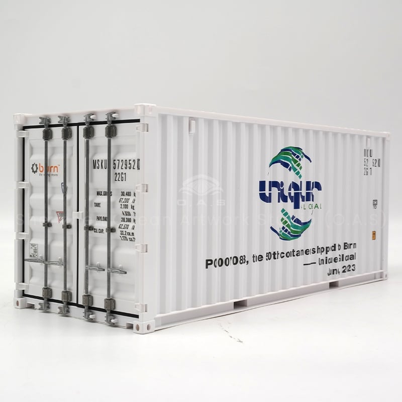 【LAC】O.A.S Customized 1:20 Plastic Crafts Shipping Boxes Factory Model with Paper Material Stuffed Features UNIQUC Container Model