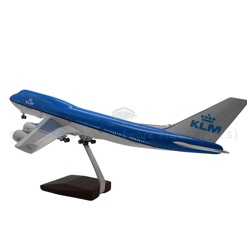 【LA】Aircraft Plane Model for Gift 1:150  Scale Model Aircrafts 747 KLM 47cm Boeing Model Airplanes