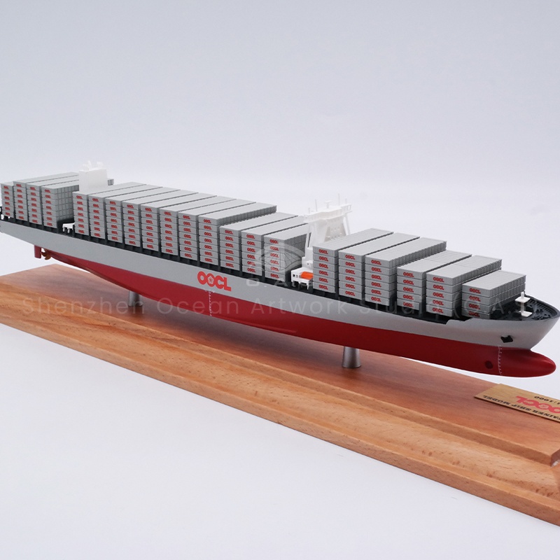 This Oriental Overseas container ship model made by O.A.S is specially made for mass production. Based on the real ship type, the use of exquisite technology, from the hull lines to the details of the container, are accurately restored. Static design, convenient display, whether used as business gifts, or layout of office space, can highlight the atmosphere, help enhance the corporate image.Amber@vesselmodel.com Tel: +86 18038048785