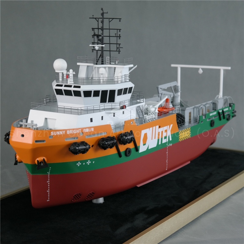 【NAC】Handmade Plastic Crafts Excellent Workmanship Gift Ship Craftsman Custom Made 60cm Marine Engineering Ship Model