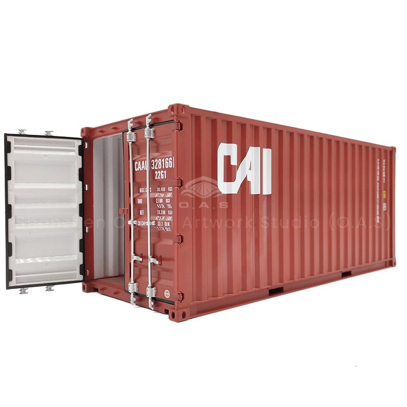 【LAC】O.A.S Factory Customized 1:20 Scale Plastic Crafts Shipping Boxes CAI Container Model  Easter Gifts Made Durable Paper