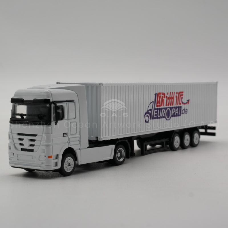 【LAC】O.A.S Container Model Factory Shipping Gift Toy Truck Customized 1:87 EUR Alloy  Container Model Truck