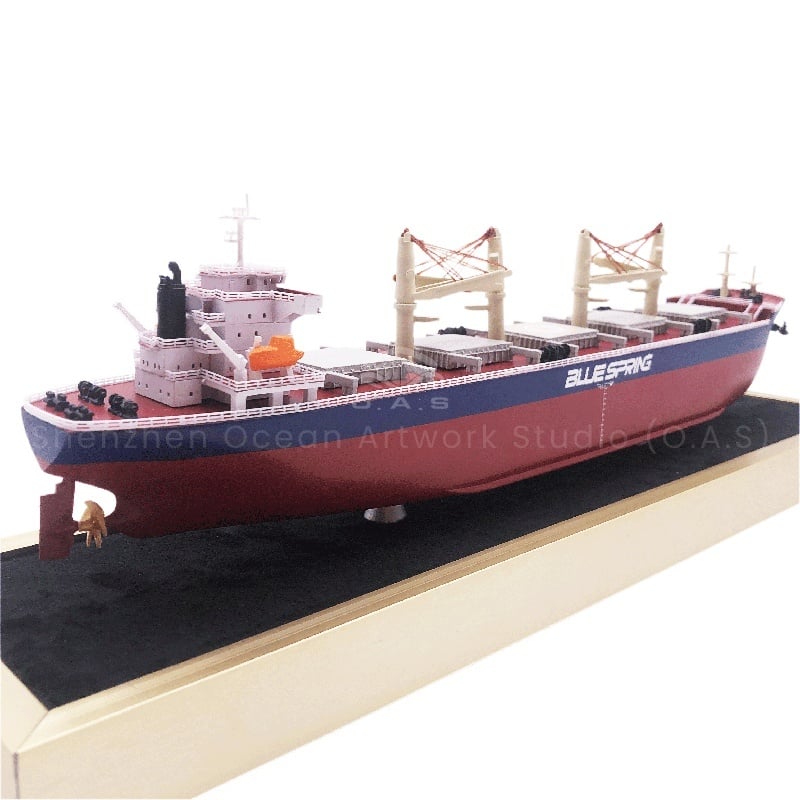 【LAC】BLLESPRING Customized 35cm Bulk Carrier Ship Model Factory-Made Model Ship for New Year Occasions O.A.S Ship Model