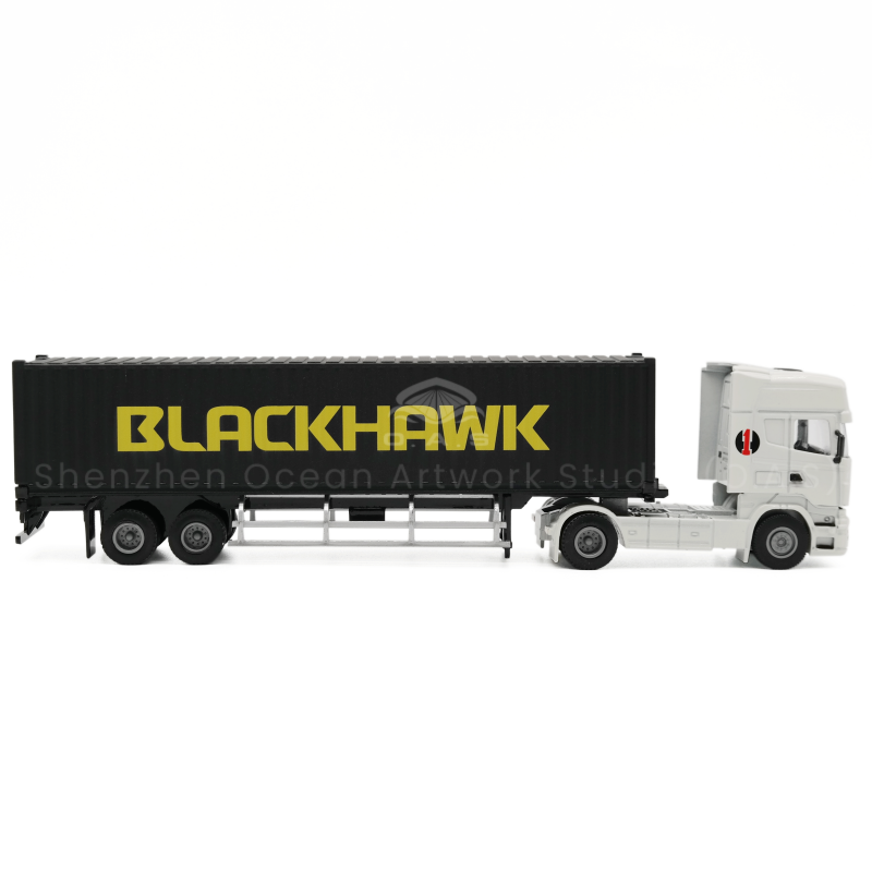 O.A.S ship model factory, focusing on model customization for 17 years, to create 1:50 shipping alloy container truck model. Selected alloy, durable, fine restore truck details. Customize exclusive logo for the company, cleverly integrate brand elements, from lines to logos, highlighting the unique style of the enterprise. Whether it is a business gift or a publicity display, it can become a bright business card with high quality. Amber@vesselmodel.com Tel: +86 18038048785