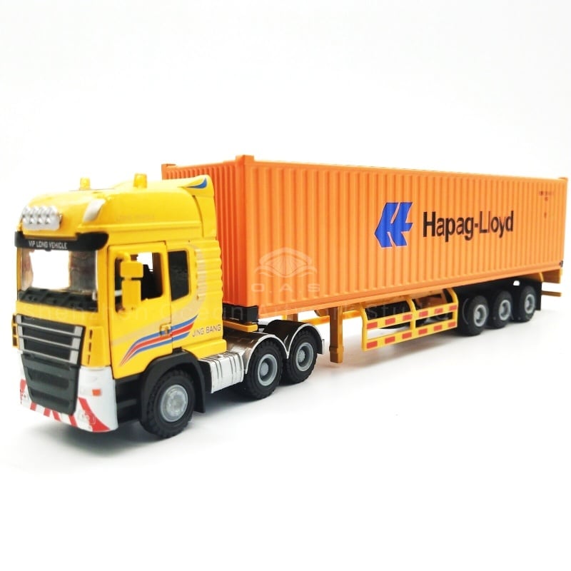 【LAC】28cm Hapag-Lloyd mini container truck model 1:50 container truck model gifts O.A.S ship model