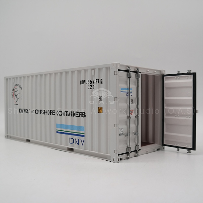 The O.A.S factory, with its exquisite craftsmanship, can customize your 1:20 shipping container model. From the box structure to the surface logo, the model is an accurate replica of the real container for an immersive experience. At the same time, support logo customization, whether it is corporate promotion, activity sweepstakes, or collection display, can meet the needs, with quality and creativity, to create a unique model for you. Amber@vesselmodel.com Tel: +86 18038048785
