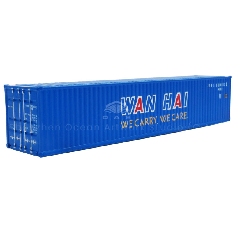 【LAC】O.A.S Container Model Factory 40GP Alloy Crafts Shipping Scale 1:87 WAN HAI Miniature Container Model