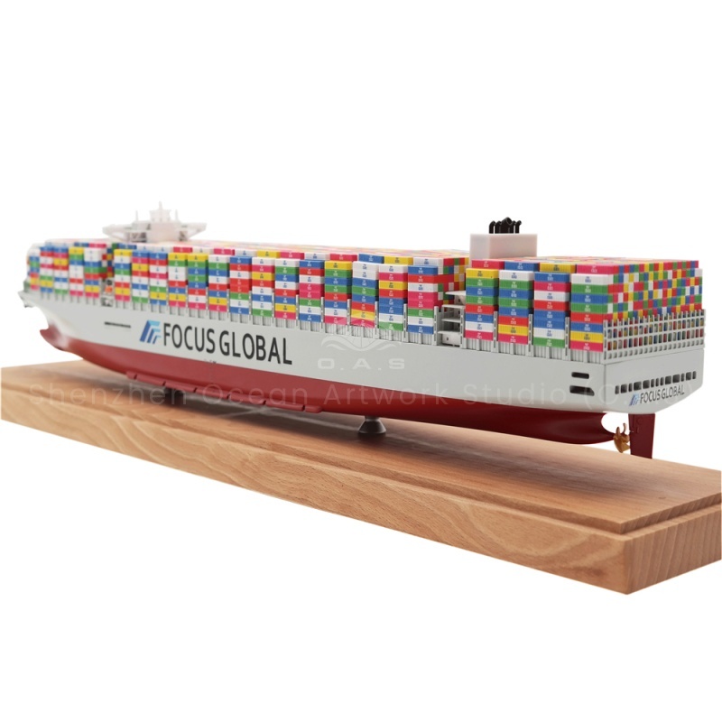O.A.S ship model factory is dedicated to creating 45cm alloy container ship models for the shipping agency industry, supporting LOGO customization. Selected alloy material, strong and durable, exquisite workmanship, accurate copy of ship model details. The ship body can be printed with enterprise exclusive logo, customized as shipping gifts, originality, highlighting the strength of the ship agency, is an ideal choice for business contacts.Amber@vesselmodel.com Tel: +86 18038048785