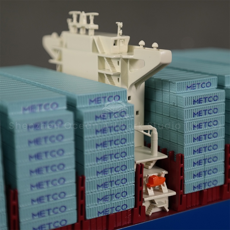 O.A.S ship model custom factory, focusing on the elaboration of all kinds of ship models. This 65cm shipyard container ship model supports custom development. With our exquisite craftsmanship, from the ship frame to the container layout, we carefully carved every detail, and are committed to presenting you with highly restored and unique charm of the ship model.Amber@vesselmodel.com Tel: +86 18038048785