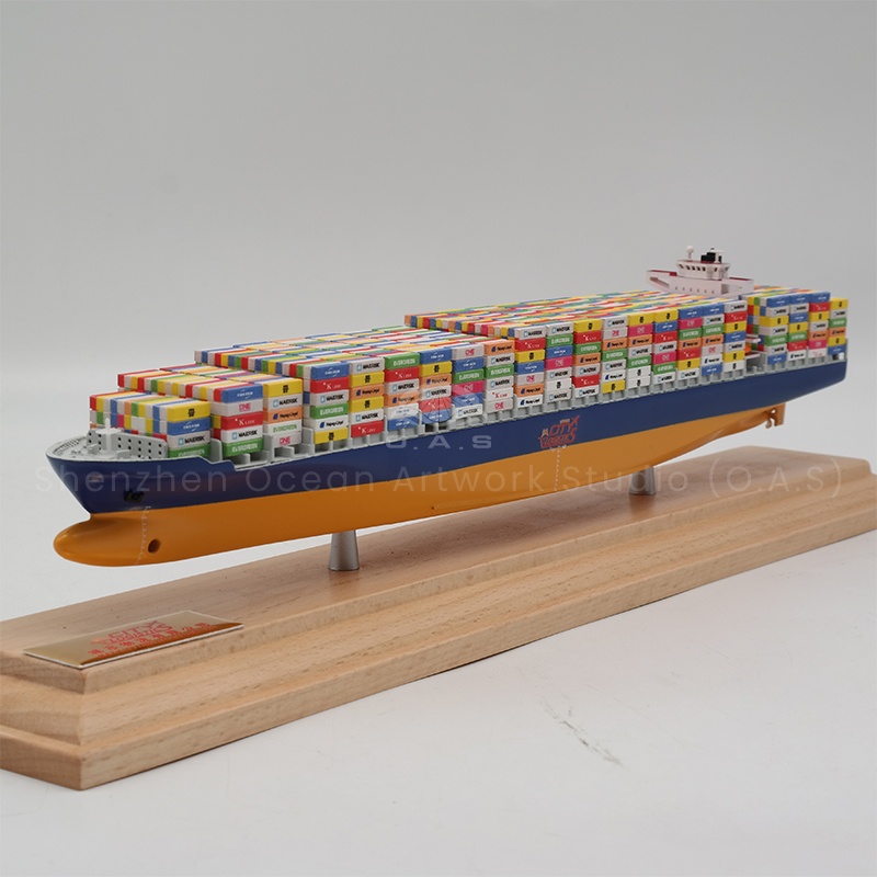 【LAC】O.A.S Factory's Handmade Scale Boat Model 1:1000 Scale Customized 35cm CITY Container Ship Model For Shipping Gift