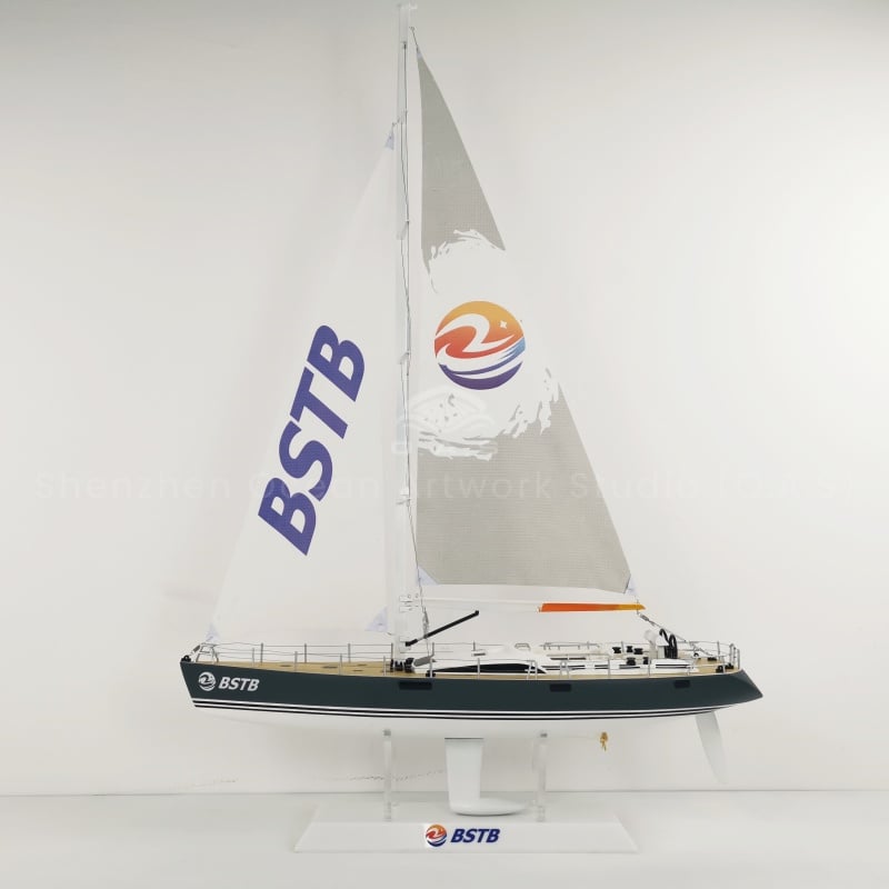【LAC】Customized 62cm Sailboat Model Handmade Science Engineering Toy Miniature Scale Model Cargo Ship Ocean Artwork Studio O.A.S Boat