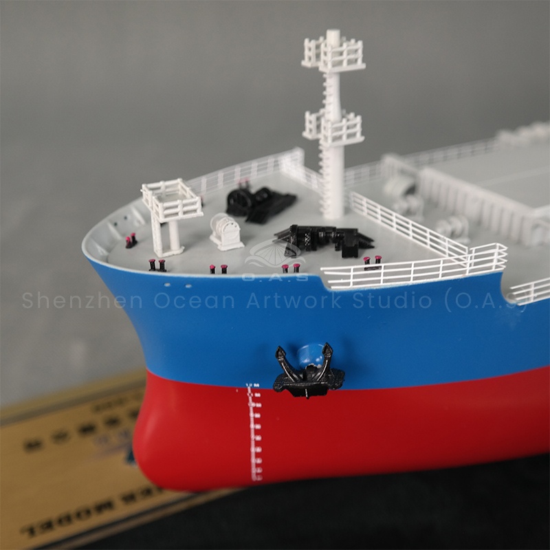 This five-cabin dry bulk carrier model produced by O.A.S is a detailed replica of the maritime transport giant. Whether it is a collection of nautical models or an educational display, it can perfectly present the maritime style and transportation strength of dry bulk carriers.Amber@vesselmodel.com Tel:+86 18038048785