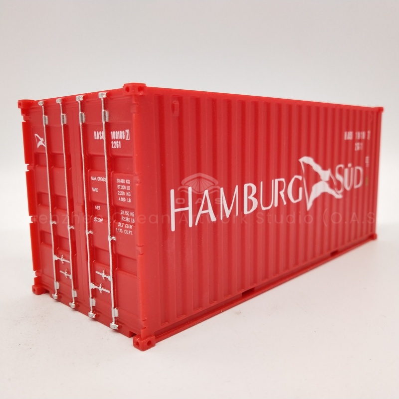 【LAC】O.A.S Container Model Factory 20GP Plastic Crafts Shipping  Scale1:35 HAMBURG SUD Miniature Container Model