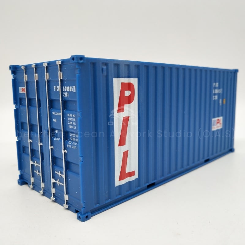 【LAC】O.A.S Container Model Factory 20GP Plastic Crafts Shipping  Scale1:35 PIL Miniature Container Model