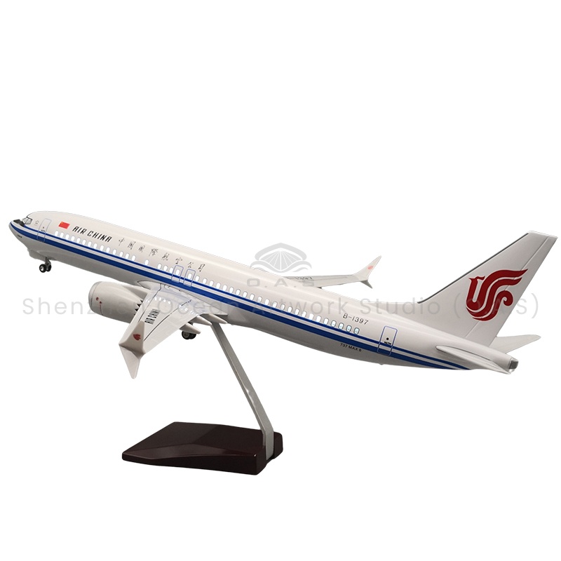 【LA】Aircraft Plane Model for Gift 1:85  Scale Model Aircrafts 737MAX8 Air China 47cm Boeing Model Airplanes