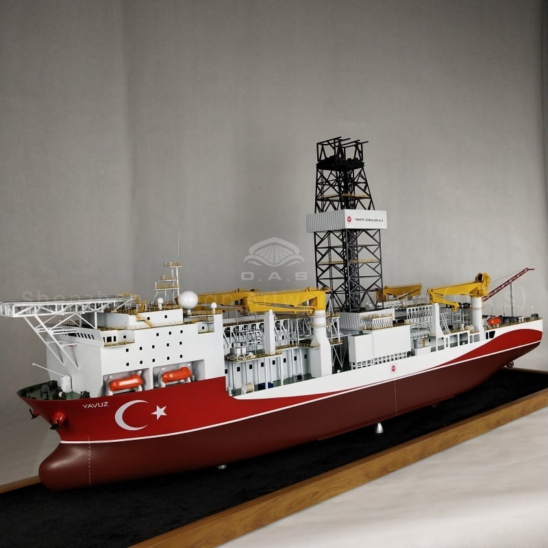 【LAC】Custom Made 200cm Drilling Ship Model Handmade Plastic Crafts Marine Engineering Gift Present O.A.S Boat Oil Platform Model
