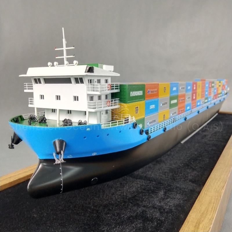 【LAC】O.A.S Handmade Customized 100cm Ship Model Factory Shipping Gift 24000TE Container Ship Model for Diwali Occasionst