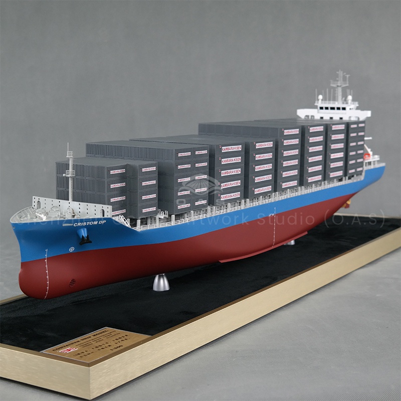 【LAC】O.A.S Customized 100cm Static Maple Container Ship Model Factory Shipping Gift Polished Technique