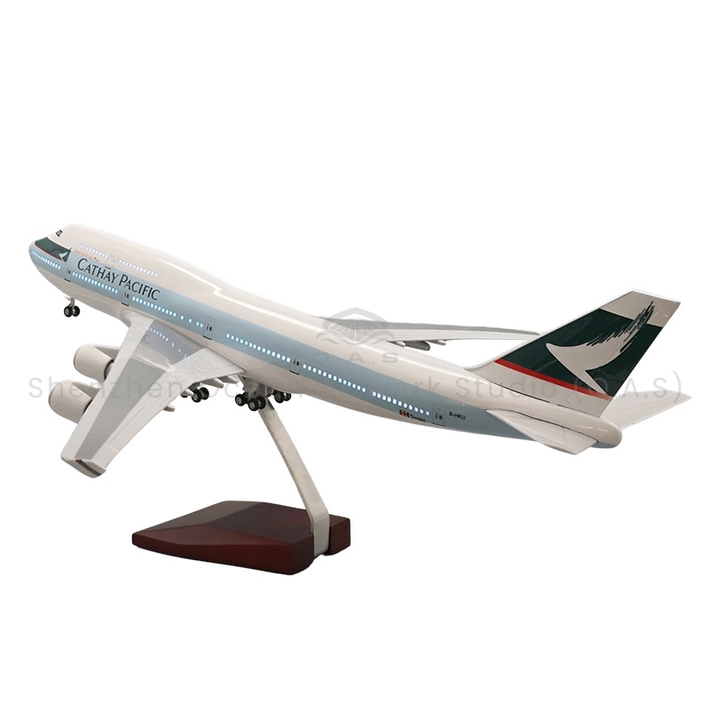 【LA】Aircraft Plane Model for Gift 1:150 Scale Model Aircrafts 747 Cathay Pacific 47cm Boeing Model Airplanes