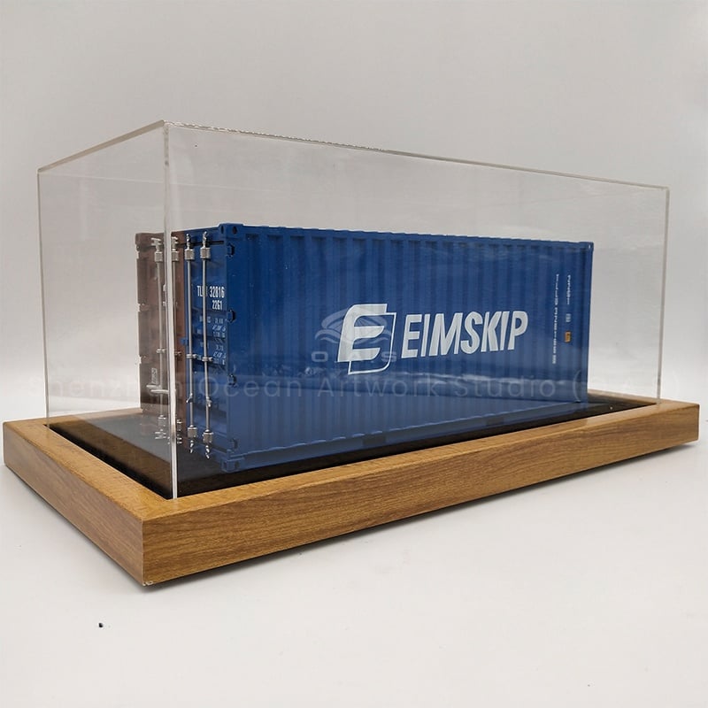 【LAC】O.A.S Factory Customized 1:20 Plastic Crafts Shipping Boxes EIMSKIP Container Model  Gift Idea Made From Paper