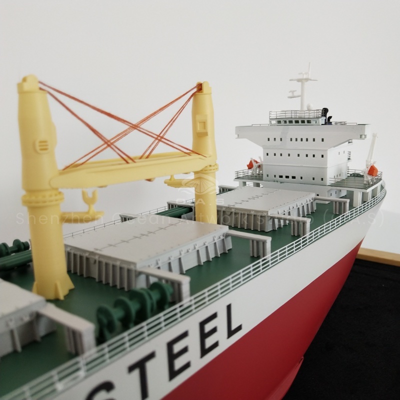 This dry bulk ship model produced by O.A.S presents the elegant style of maritime freight. The hull is solid, the cargo hold is deep, and the lines are smooth, demonstrating the strength of its professional transportation of bulk dry goods.Amber@vesselmodel.com Tel:+86 18038048785