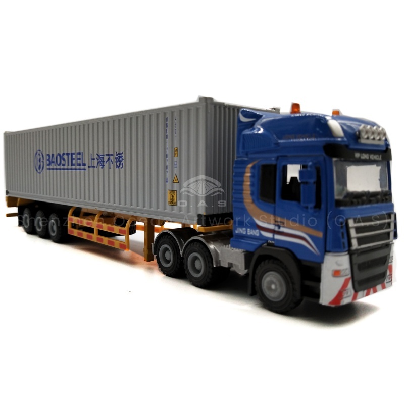 O.A.S, as a professional container truck model manufacturer, focuses on 1:50 display with set card model enterprise gift customization. The model is strictly to scale, every detail is carefully crafted, from the body to the container is lifelike. It can be integrated into the characteristic elements of the enterprise, suitable for exhibitions, annual meetings, etc., to help enterprises attract attention and convey the charm of the brand. Amber@vesselmodel.com Tel: +86 18038048785