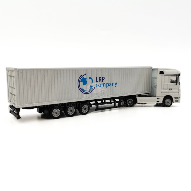 O.A.S factory, deep cultivator model customized for 17 years, brings 1:87 LRP alloy container truck model. Carefully selected high-quality alloy, strong and full of texture, every detail of the collection card is perfectly reproduced. Can accurately customize the logo for the enterprise, so that the brand identity is eye-catching. Whether it is a business gift, or a promotional display, it can highlight the unique charm. Amber@vesselmodel.com Tel: +86 18038048785