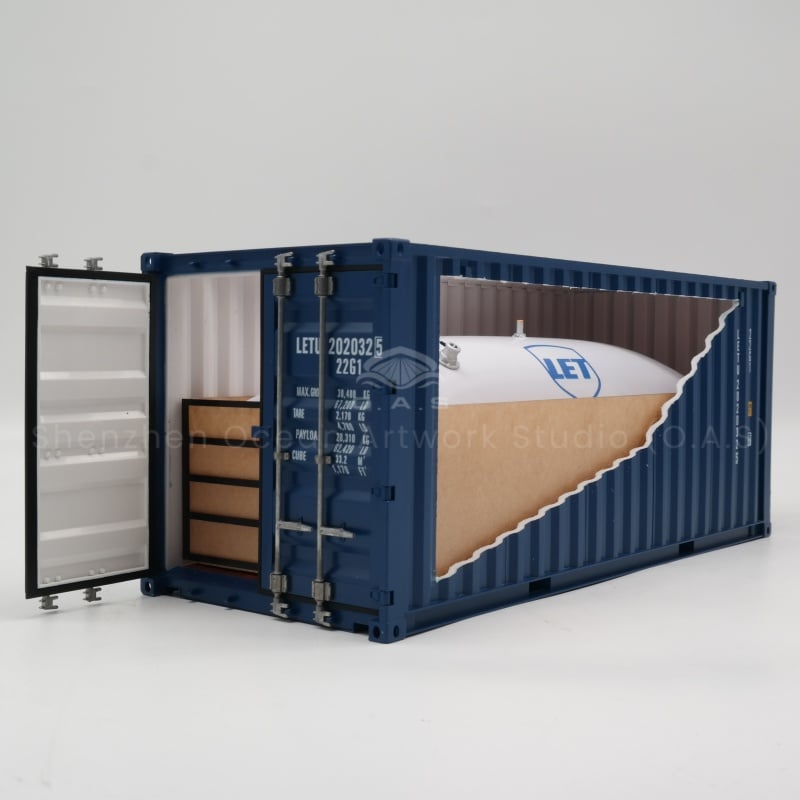 【LAC】O.A.S Ship Model Factory Customizable 20GP Shipping Container Box 1:20 Scale Plastic Crafts  LET Container Model Flexitank