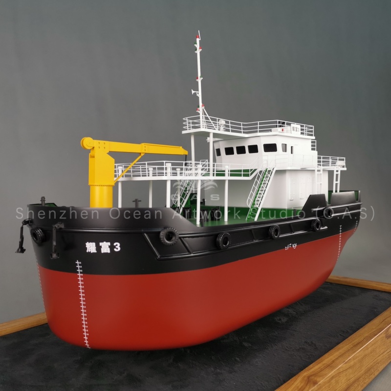【LAC】O.A.S Ship Model Factory Workmanship Model Opening Gift Customized 50cm YAOFU Model of semi-submersible barge