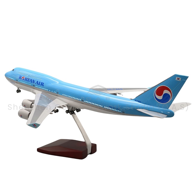【LA】Aircraft Plane Model for Gift 1:150  Scale Model Aircrafts 747 Korean Air 47cm Boeing Model Airplanes