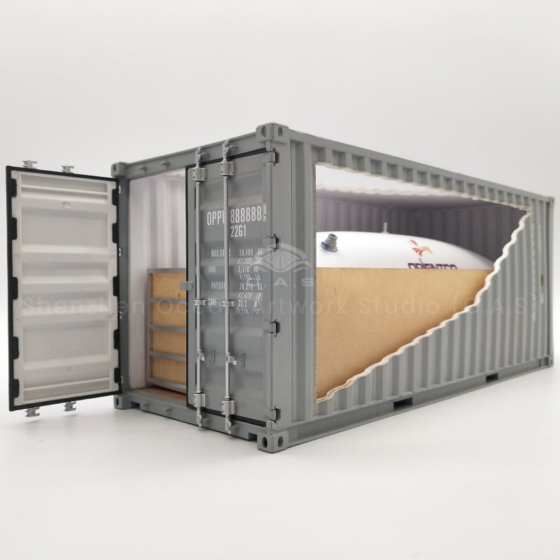 【LAC】O.A.S Ship Model Factory Customizable 20GP Shipping Container Box 1:20 Scale Plastic Crafts ORIENTCO Flexitank Container Model