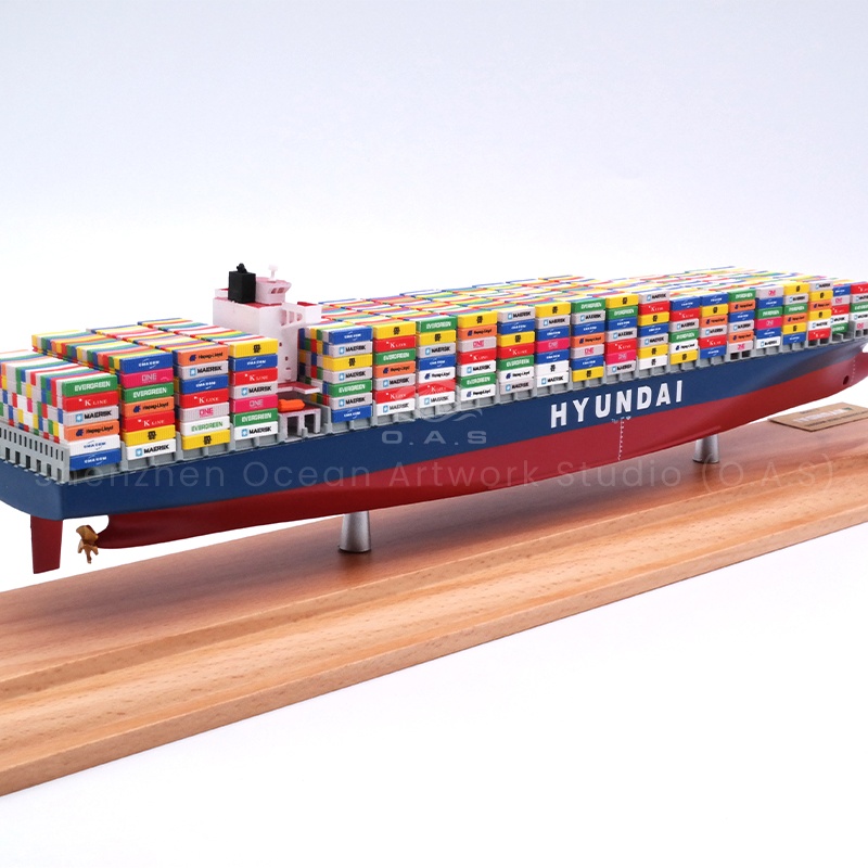 O.A.S Square simulation ship model factory focus on container ship model to draw customization. Whatever unique design you want, just provide the drawings, and the factory can turn complex ideas into realistic container ship models with exquisite craftsmanship. From the shape of the ship body to the details of the container, it is strictly restored and delivered efficiently, creating a unique shipping model for you.Amber@vesselmodel.com Tel: +86 18038048785