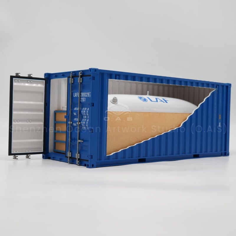 【LAC】O.A.S Ship Model Factory Customizable 20GP Shipping Container Box 1:20 Scale Plastic Crafts  LAF Flexitank Container Model