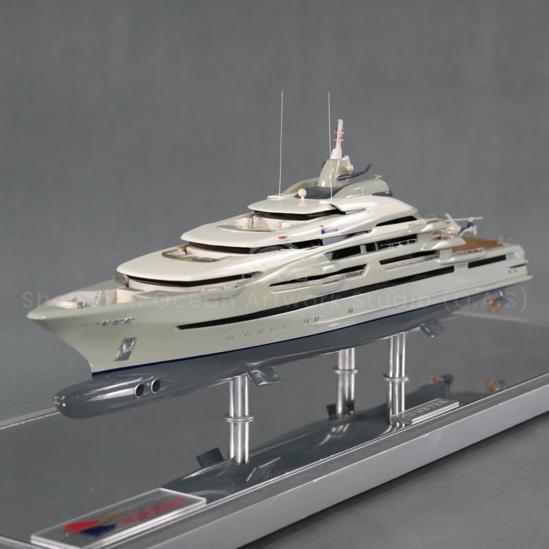 【LAC】Handmade Plastic Crafts Featuring Sunseeker Princess Other Yacht Brands Gift Boating Customized 60cm Larson Yacht Ship Model