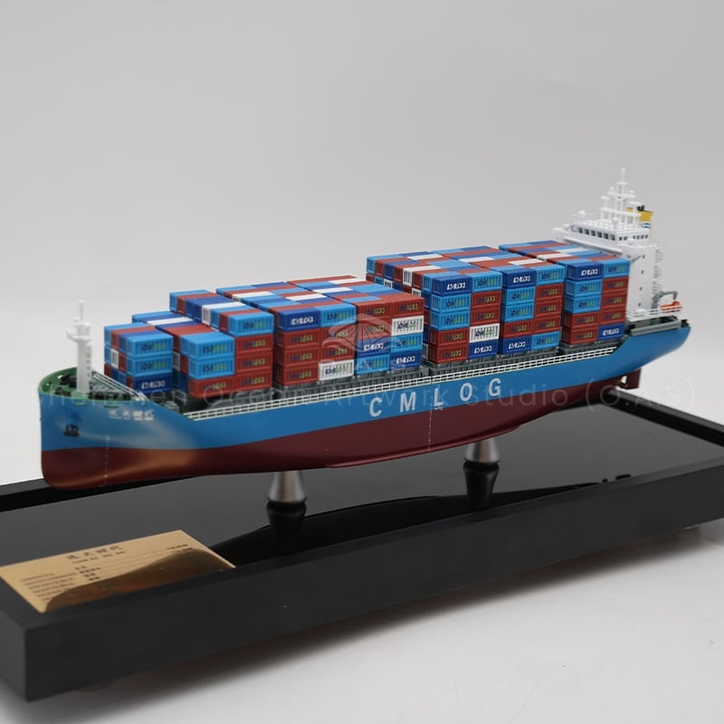 【LAC】O.A.S Ship Model Factory Customized 30cm CMLOG Plastic Container Ship Model for Shipping Gift