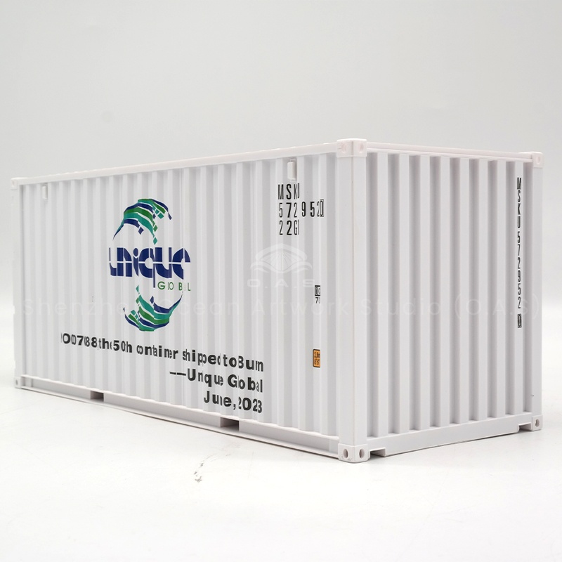 O.A.S ship model factory launched a 20-foot theme container model, which is highly restored to the real container style, excellent material selection and delicate technology. Provide a full range of logo customization services, the brand elements cleverly embedded. Whether it is a company thanking customers, participating in exhibitions, or a fan collection, this unique container model gift can accurately convey brand value and highlight style.Amber@vesselmodel.com Tel:+86 18038048785