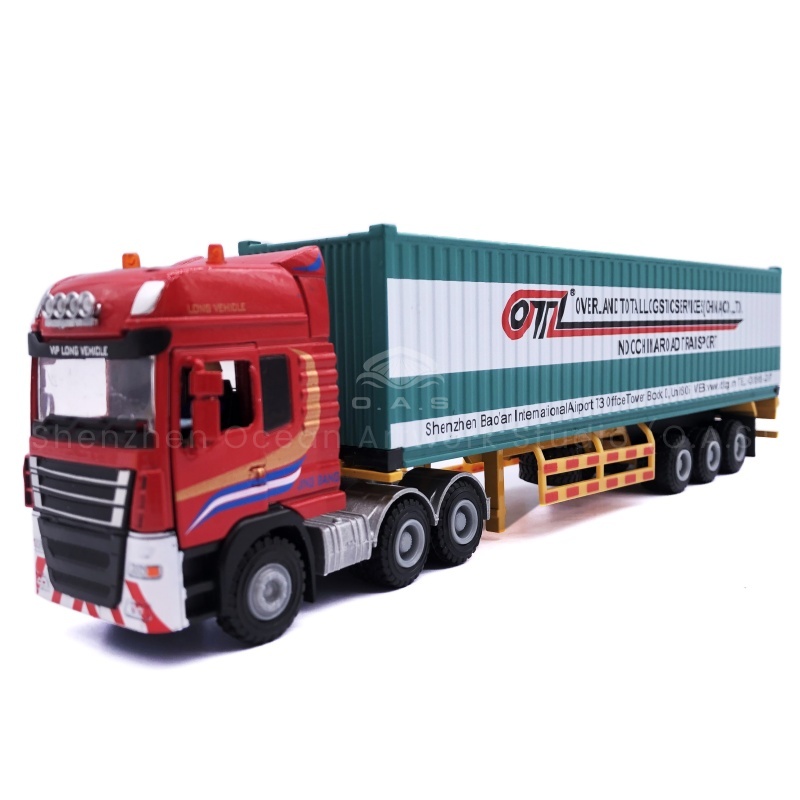 【LAC】28cm Container Corporation of India mini container truck model 1:50 container truck model gifts O.A.S ship model