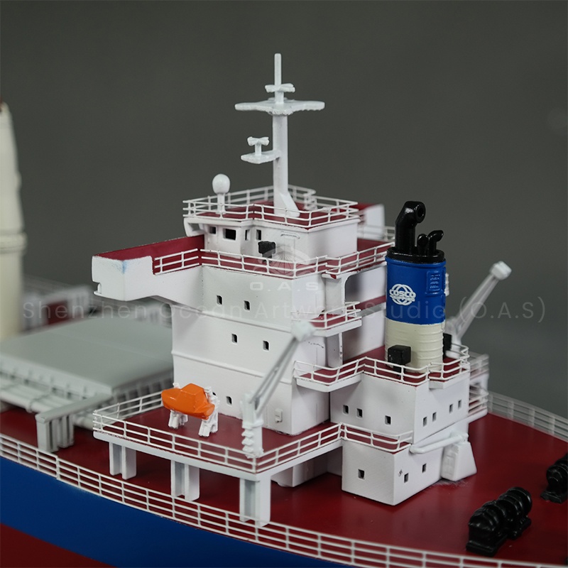 This 65cm shipping bulk carrier model made by O.A.S is carefully customized by professional shipyards. With rich experience and exquisite craftsmanship, the shipyard accurately reproduced the ship's body lines and cabin structure, making the details lifelike. It can be customized according to needs, whether it is used for corporate display, business gifts, or personal collection, it can highlight unique taste, meaning that the shipping career is smooth and full of success.Amber@vesselmodel.com Tel: +86 18038048785