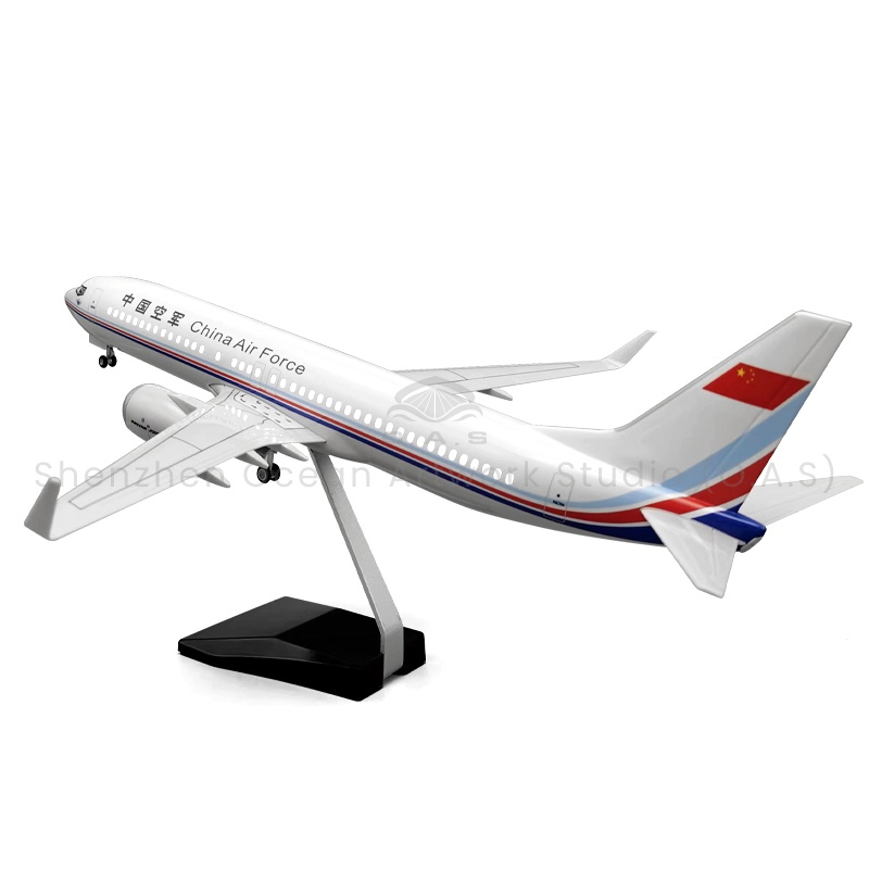 【LA】Aircraft Plane Model for Gift 1:85 Scale Model Aircrafts 737-800 Chinese Air Force 47cm Boeing Model Airplanes
