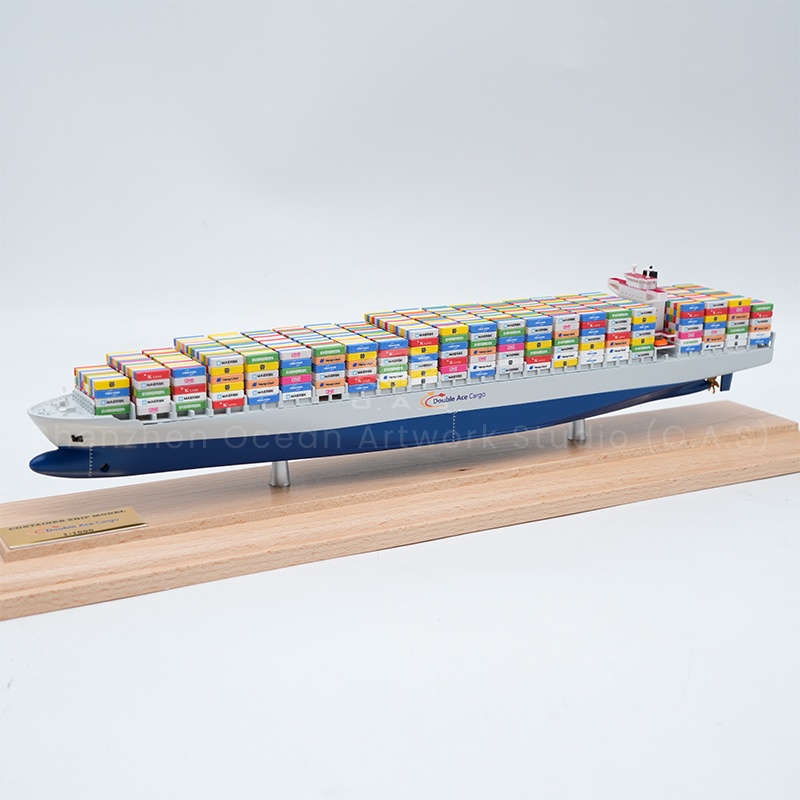 【LAC】O.A.S Factory's Workmanship Scale Boat Model 1:1000 Scale Customized 35cm Delizio Container Ship Model For Shipping Gift
