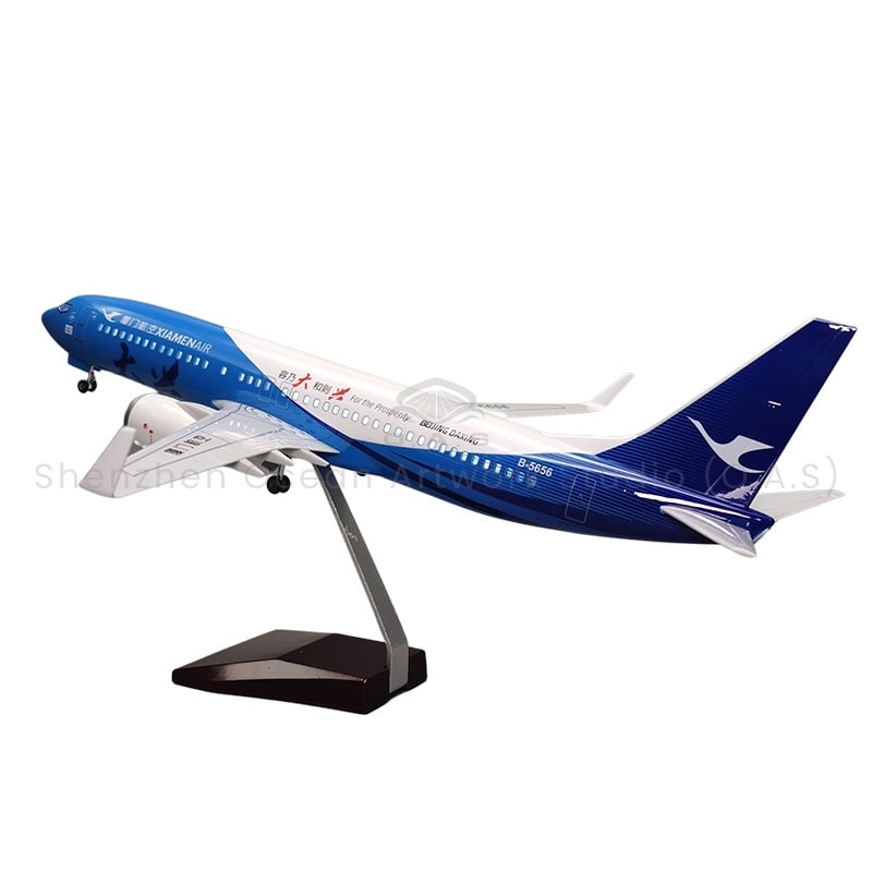 【LA】Aircraft Plane Model for Gift 1:85  Scale Model Aircrafts B737-800 Daxing Airlines 47cm Boeing Model Airplanes
