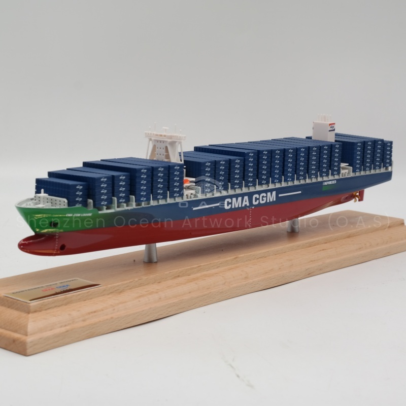 This CMA container ship model is specially made for mass production. It is based on the classic ship type of CMA CGM, and through fine technology, the ship's body lines and container details are perfectly restored. Enterprises can be customized in batches and integrate exclusive elements into the ship model. Whether it is a business gift or an office display, it can highlight the strength of the enterprise and convey the spirit of forging ahead through the wind and waves.Amber@vesselmodel.com Tel: +86 18038048785