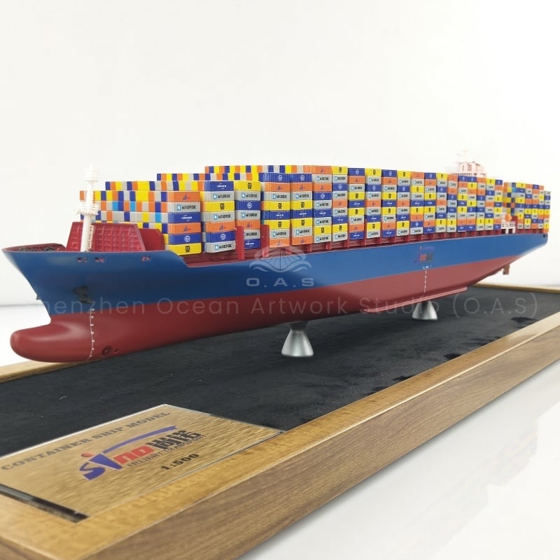 【LAC】O.A.S Ship Model Factory Customized 65cm Si no miniature Plastic Container Ship Model for Shipping Gift
