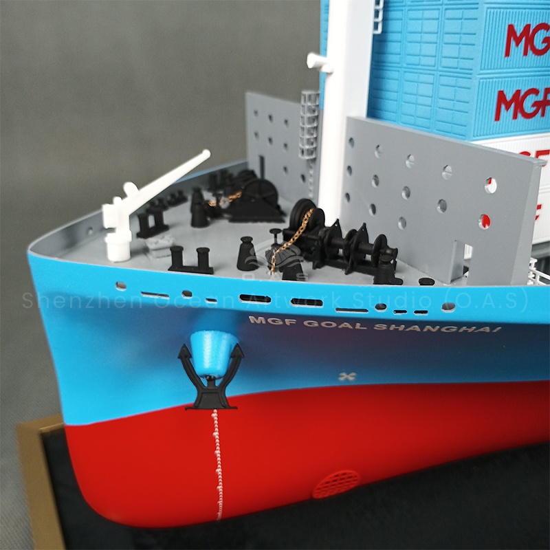 O.A.S production of this 100cm ship agent container ship model drawings customized unique. From the outline of the ship to the internal structure, from the distribution of containers to all kinds of details, the professional team draws carefully according to your needs. Whether it is used for the production of high-precision ship models, or to provide a blueprint for creative ideas, it can be accurately met to help you start a new journey of ship model customization.Amber@vesselmodel.com Tel: +86 18038048785